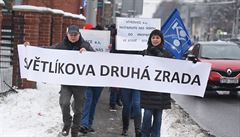 Demonstrace zamstnanc spolenosti Vítkovice Power Engineering proti...