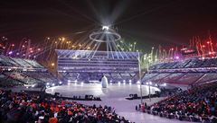 Slavnostní zahájení zimních olympijských her v Pchjongchangu.