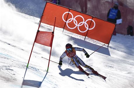 XXIII. zimní olympijské hry, sjezdové lyování, obí slalom, eny, 15.února v...