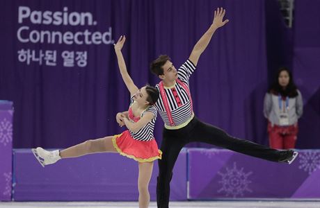 Anna Duková a Martin Bida bhem své olympijské jízdy