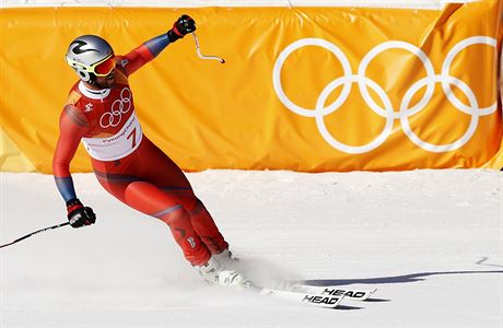 Aksel Lund Svindal jako první norský lya v historii ovládl olympijský sjezd.