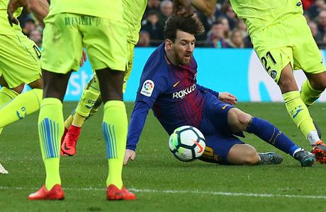 Lionel Messi pi zápase s Getafe.