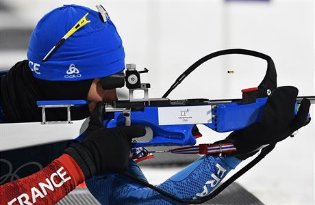 Martin Fourcade bhem jedné ze steleckých poloek.