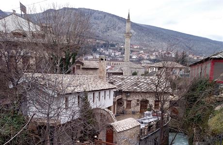 Pohled na star msto v Mostaru.