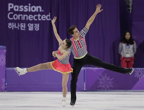 Anna Dušková a Martin Bidař během své olympijské jízdy