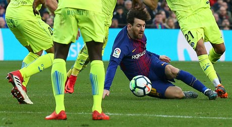 Lionel Messi pi zápase s Getafe.