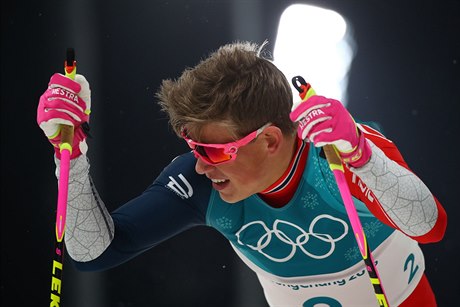 Johannes Hoesflot Klaebo, nejmladší olympijský vítěz v běžeckém lyžování.