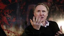 Americk spisovatel Dan Brown vystoupil 15. ledna v Praze na tiskov konferenci.