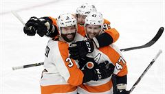 Obránce Radko Gudas z Philadelphie vstelil v NHL gól v druhém zápase za sebou.