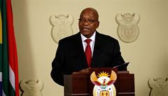 Jihoafrický prezident Jacob Zuma pi projevu v jihoafrické Pretorii.