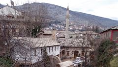 Pohled na staré msto v Mostaru.