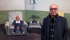 íntí umlci Zhang Xiaogang (na snímku) a Wang Guangyi oteveli 6. února 2018...