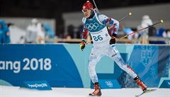 Michal Krmá pi sprintu na olympiád v Pchjongchangu.