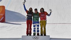 XXIII. zimní olympijské hry, snowboarding, snowboardcross, eny, 16.února v...