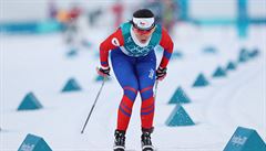 eská reprezentantka v beckém lyování Kateina Berouková pi sprintu.