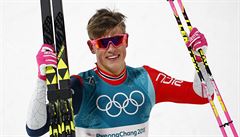 Johannes Hoesflot Klaebo, nejmladí olympijský vítz v beckém lyování.
