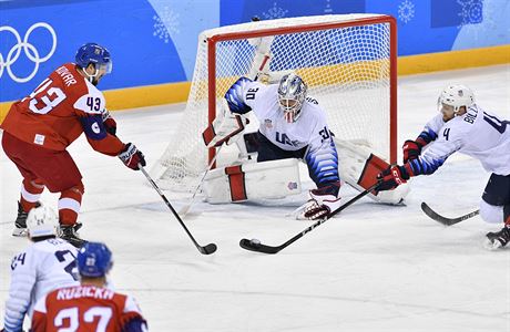 XXIII. zimní olympijské hry, hokej, mui, tvrtfinále, R - USA, 21. února 2018...