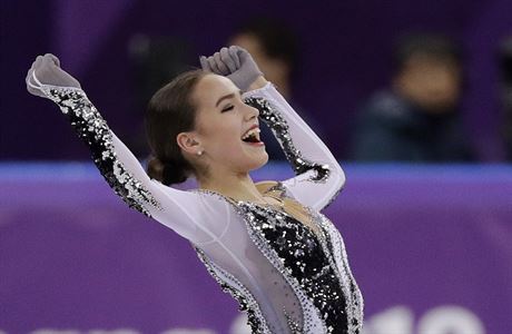 Alina Zagitovová pi své olympijské jízd.