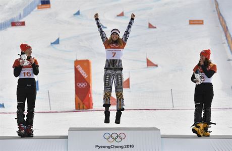 XXIII. zimní olympijské hry, snowboarding, obí slalom, eny, 24. února v...