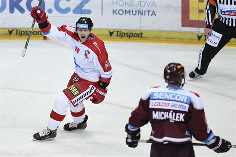 Hokejisté Olomouce se radují z postupu do čtvrtfinále play off.