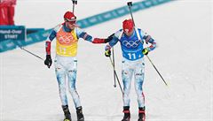 XXIII. zimní olympijské hry: biatlon, tafeta 4x7,5 km mui. Jaroslav Soukup z...