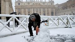 Řím se ocitl pod sněhem. Školy zůstanou zavřené