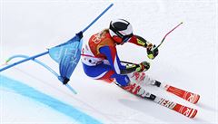 Tessa Worley z Francie p�i sjezdu
