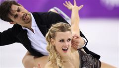 Ameriané Zachary Donohue a Madison Hubbellová pi volné jízd.