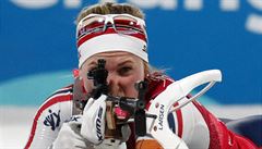 Norská biatlonistka Marte Olsbuová.