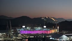 Olympijský stadion v Pchjongchangu ped slavnostním zahájením.