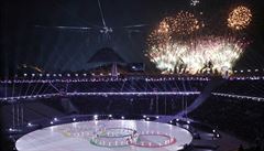 Olympijský stadion bhem slavnostního zakonení.