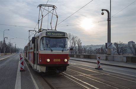 Obnoven tramvajovho provozu pes Libesk most.