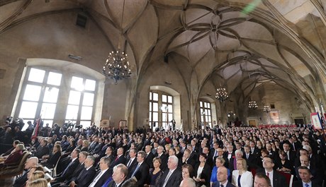 panlský sál pi Zemanov inauguraci