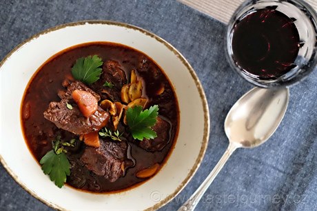 Beef bourguignon.