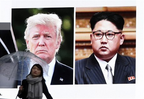 Americký prezident Donald Trump a severokorejský vdce Kim ong-un.