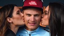 Německý cyklista Marcel Kittel slaví etapové vítězství na Tirreno-Adriatico.