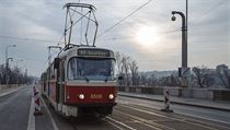 Obnoven tramvajovho provozu pes Libesk most.