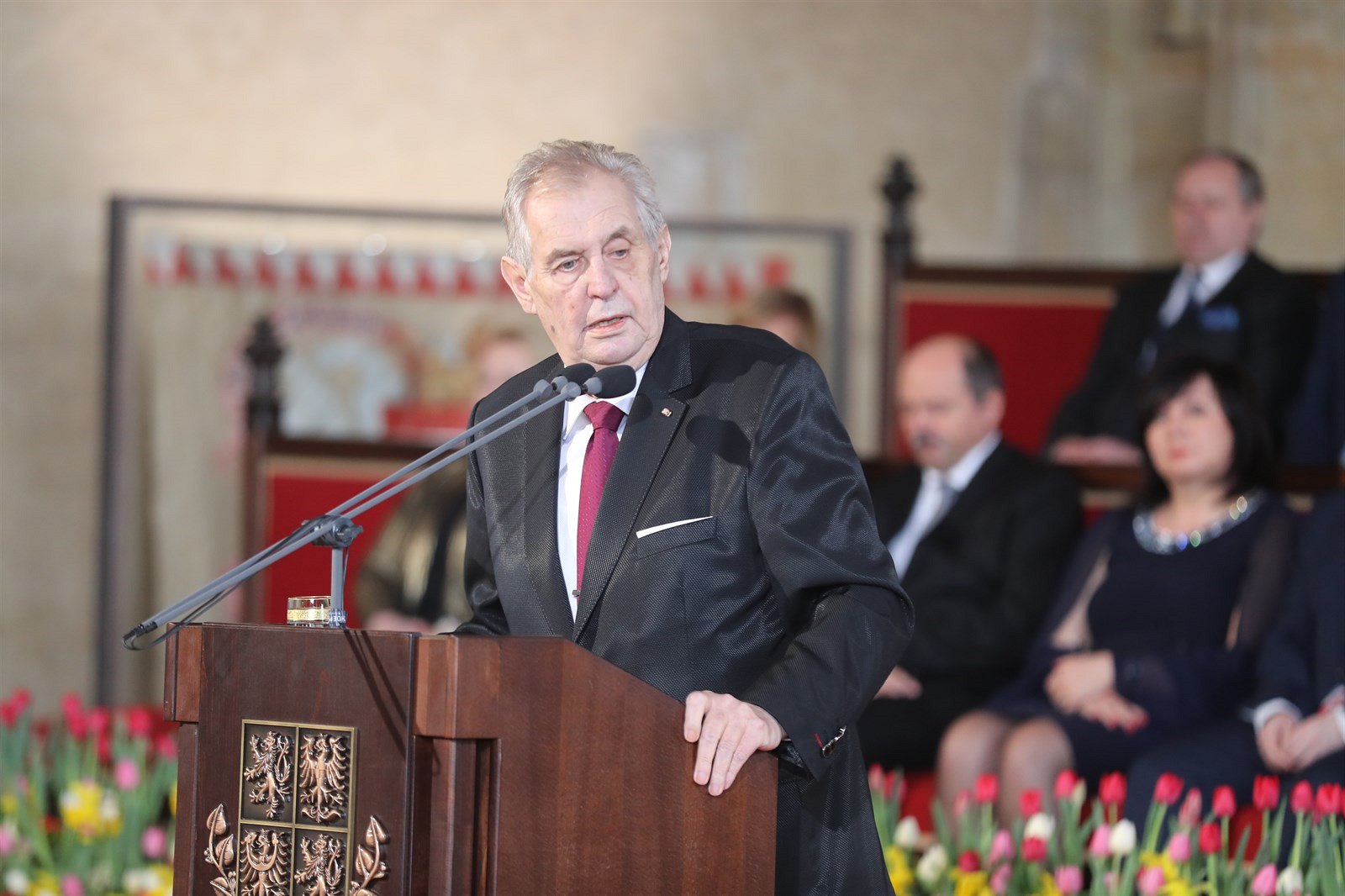 Milo� Zeman b�hem inaugurace