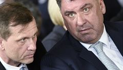 Mediální magnát Jaromír Soukup (vlevo) a prezidentv poradce Martin Nejedlý...