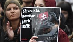 Demonstrace za Kuciaka v Praze.