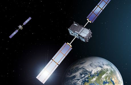 Evropský naviganí systém Galileo na vizualizaci Evropské vesmírné agentury...