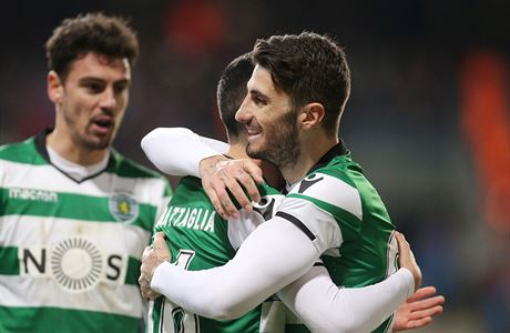 Odvetn osmifinlov utkn fotbalov Evropsk ligy Viktoria Plze - Sporting...