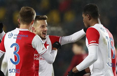 Utkn 21. kola prvn fotbalov ligy: Sparta - Slavia. Host slav jeden z gl...