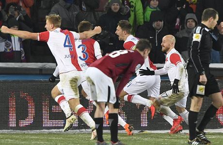 Utkání 21. kola první fotbalové ligy: AC Sparta Praha - SK Slavia Praha. Milan...