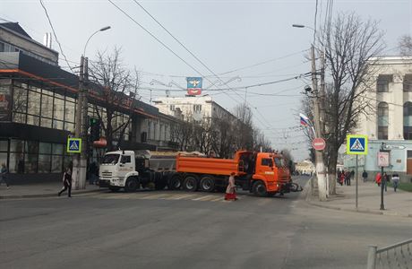 Ztarasy v centru Simferopolu.