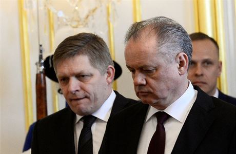 Slovenský premiér Robert Fico a prezident Andrej Kiska.