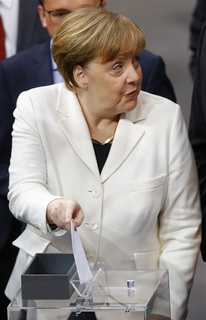 Volba Angely Merkelové kanclékou.