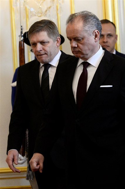 Slovenský premiér Robert Fico a prezident Andrej Kiska.