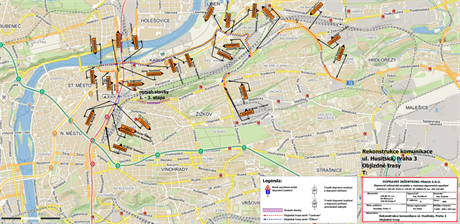 Praha 3 na svch webovch strnkch zveejnila mapy s objzdnmi a zkazovmi...