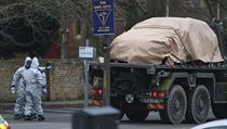 Britsk armda odv auto z parkovit v Salisbury.